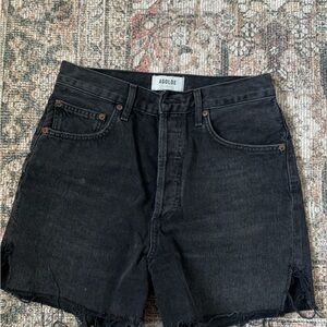 Agolde Black Jean Shorts